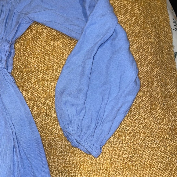 Light Blue Forever 21 Milkmaid Dress - Picture 5 of 7